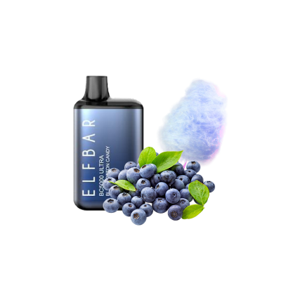Elf Bar ULTRA BС5000 Blue Cotton Candy (Чорнична Солодка Вата) Одноразовий POD