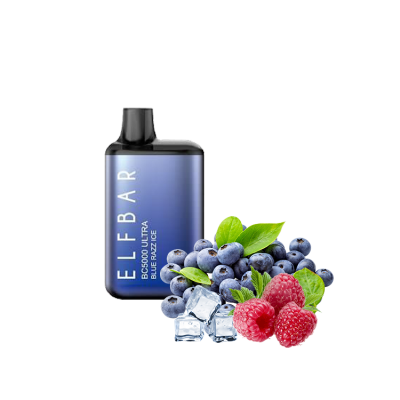 Elf Bar ULTRA BС5000 Blue Razz Ice (Голубой Лимонад Айс) Одноразовый POD