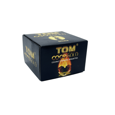 Кокосове вугілля для кальяну Tom Cococha Gold (0,25 кг, 18 шт, р25, без коробки)