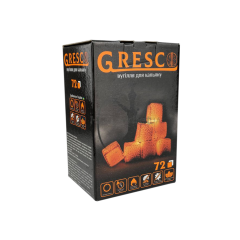 Горіхове вугілля для кальяну Gresco (1 кг, 72 шт, р25)