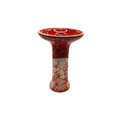 Чаша 2x2Hookah Medium Red and white mramor (Белый, Красный)