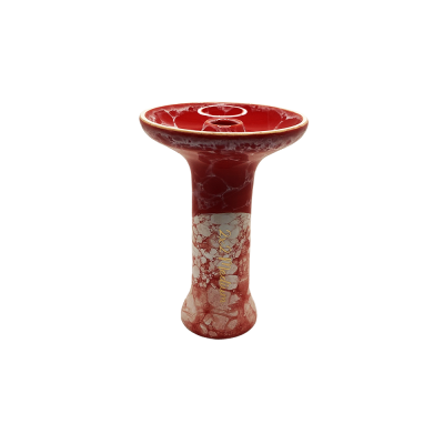 Чаша 2x2Hookah Medium Red and white mramor (Белый, Красный)