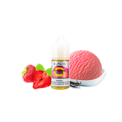 Жидкость Elfliq Strawberry snow (Клубничное Мороженое, 50 мг, 30 мл)