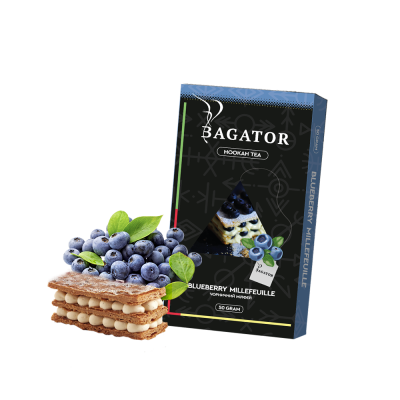 Кальянна чайна суміш Bagator Hookah Tea Blueberry Millefeuille (Чорничний Мільфей, 50 г)