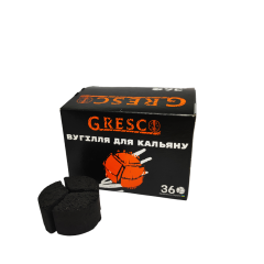 Горіхове вугілля для кальяну Gresco Kaloud (0,5 кг, 36 шт, сегмент)