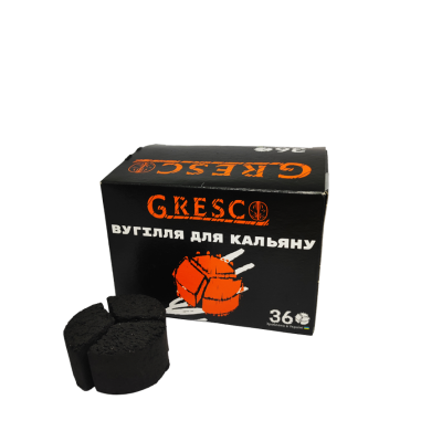 Горіхове вугілля для кальяну Gresco Kaloud (0,5 кг, 36 шт, сегмент)