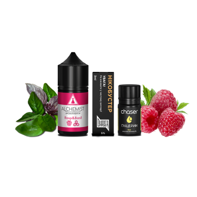 Набір для самозамішування Alchemist Salt Rasp&Basil (Малина Базилік, 50 мг, 30 мл)