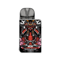 GeekVape Digiflavor Digi-U 1000 Samurai Silver (Металік з червоним, з картриджем) Багаторазовий POD