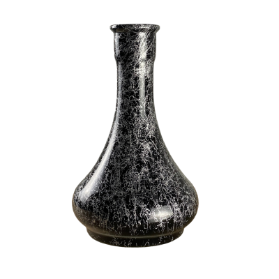 Колба для кальяна Drop Silver Splash (Чёрный, серебристые разводы) 