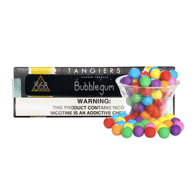 Тютюн Tangiers Noir №86В Bubblegum (Баблгам, 250 г) Чорна упаковка