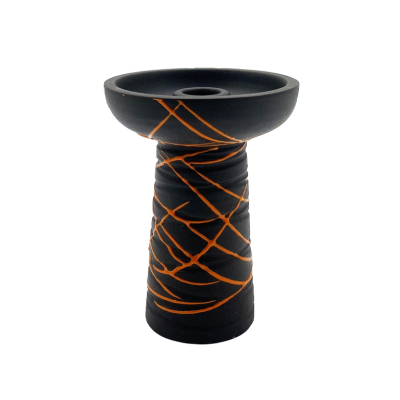 Глиняна чаша Gusto Bowls Classic Phunnel Black Glaze Orange (помаранчеве поливання)