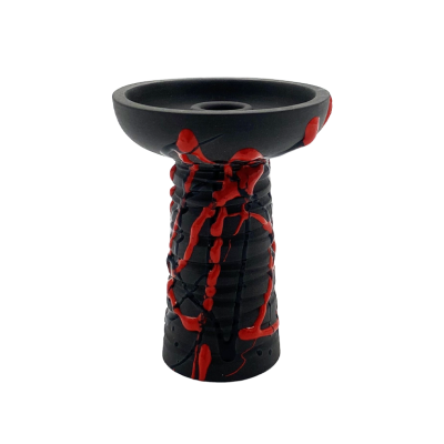 Глиняная чаша Gusto Bowls Classic Phunnel Glaze Black Red (красно-чёрная поливка)