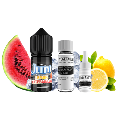 Набір для самозамішування Juni Silver Ice Watermelon Lemon (Кавун Лимон Льод, 50 мг, 30 мл)