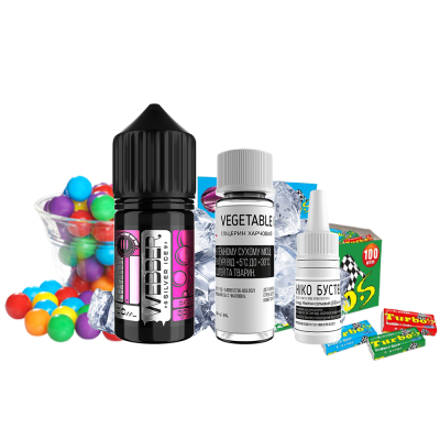 Набор для самозамеса Webber Silver Ice Mint Bubble Gum (Мятная Жвачка Лёд, 50 мг, 30 мл)