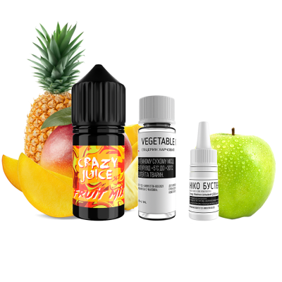 Набір для самозамішування Crazy Juice Fruit Mix (Фруктовий Мікс, 50 ​​мг, 30 мл)