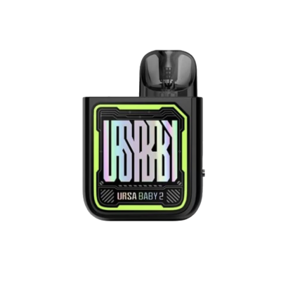 Lost Vape Ursa Baby 2 900 Tech Black x Fancy Maze (Чёрный с зелёным, с картриджем) Многоразовый POD