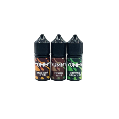 Набір ТОП 3 смаків рідини Yummy (50 мг, 30 мл) 23522 Набір ТОП 3 смаків рідини Yummy (50 мг, 30 мл)