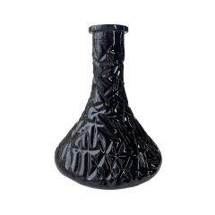 Колба для кальяну Candy Loop Crystal Black (Чорний, сріблясті розводи) 