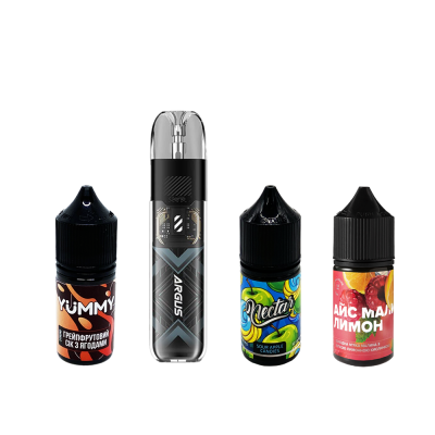 Комплект Voopoo Argus P1s 800 та стартовий набір рідин