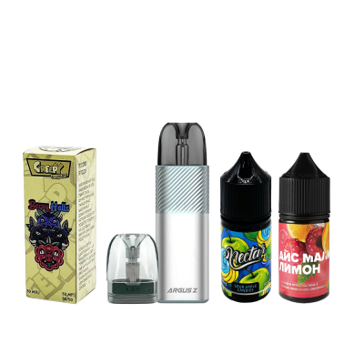 Комплект Voopoo Argus Z 900 и стартовый набор жидкостей 23610 Комплект Voopoo Argus Z 900 и стартовый набор жидкостей