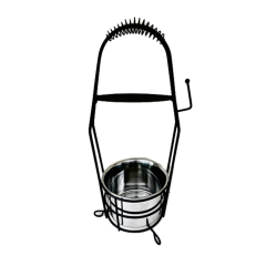 Кошик для вугілля Garden Black Silver (Чорно-сріблястий)
