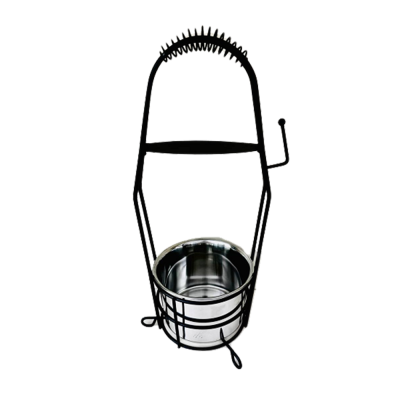 Корзина для угля Garden Black Silver (Чёрно-серебристая)