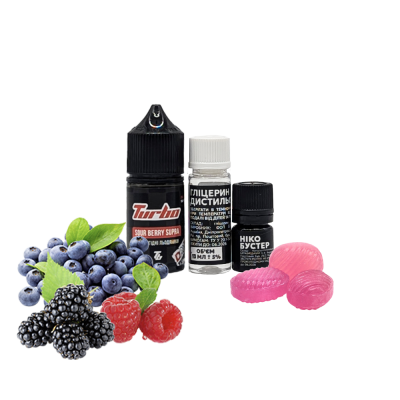 Набір для самозамішування Turbo Sour Berry Supra (Кислі Ягідні Льодяники, 50 мг, 30 мл)