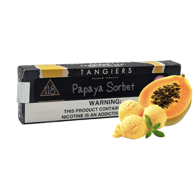 Тютюн Tangiers Noir №118 Papaya Sorbet (Папайя Сорбет, 250 г) Чорна упаковка