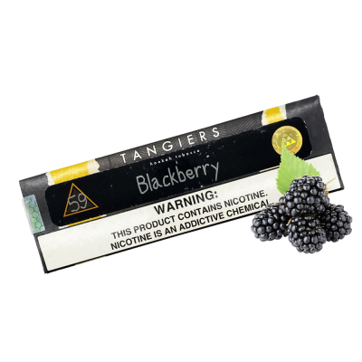 Тютюн Tangiers Noir №59 Blackberry (Ожина, 100 г) Чорна упаковка