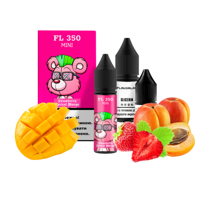 Набір для самозамішування Flavorlab FL350 mini Strawberry Apricot Mango (Полуниця абрикос манго, 50 мг, 15 мл)