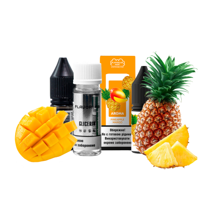 Набір для самозамішування Flavorlab Puff Mango pineapple (Манго ананас, 50 ​​мг, 10 мл)