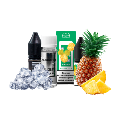 Набір для самозамішування Flavorlab Puff Pineapple ice (Ананас Льод, 50 мг, 10 мл)