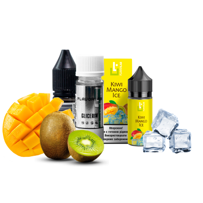 Набор для самозамеса Flavorlab Aroma MAX Kiwi mango ice (Киви манго лёд, 50 мг, 30 мл)
