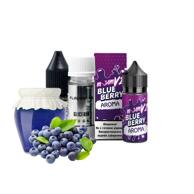 Набор для самозамеса Flavorlab M-Jam V2 Strong Blueberry (Черника, 65 мг, 30 мл)