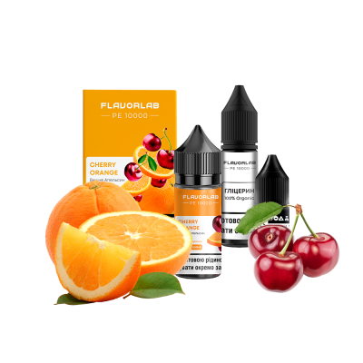 Набір для самозамішування Flavorlab PE 10000 Cherry Orange (Вишня апельсин, 50 мг, 30 мл)