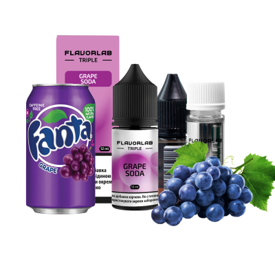 Набір для самозамішування Flavorlab Triple Strong Grape Soda (Виноградне газування, 65 мг, 30 мл)