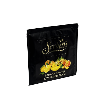 Тютюн Serbetli Banana Orange Kiwi Lemon Peach (Банан Апельсин Ківі Лимон Персик, 100 г)