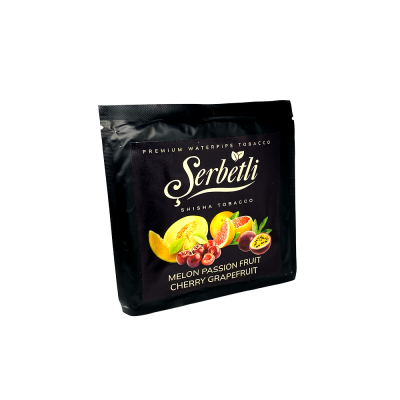 Тютюн Serbetli Melon Passion fruit Cherry Grapefruit (Диня Маракуя Вишня Грейпфрут, 100 г)
