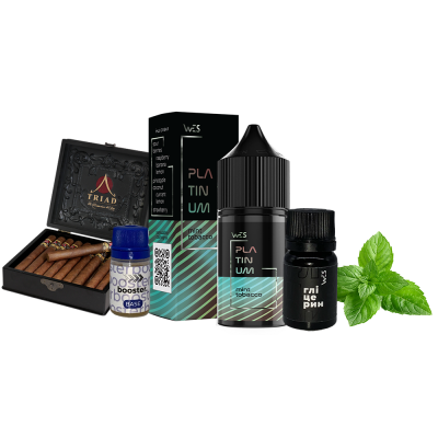 Набор для самозамеса WES Platinum Mint Tobacco (Мята Табак, 50 мг, 30 мл)