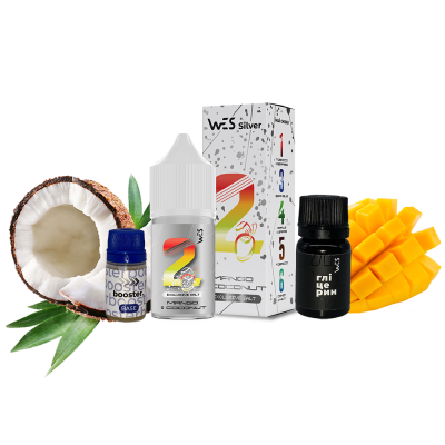 Набір для самозамішування WES Silver Mango&Coconut (Манго Кокос, 50 мг, 30 мл)