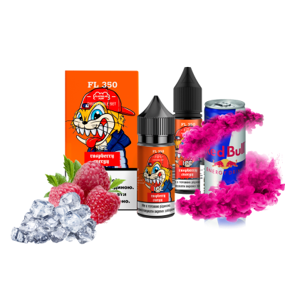 Набір для самозамішування Flavorlab FL350 Ice Raspberry energy (Малиновий енергетик лід, 50 мг, 30 мл)