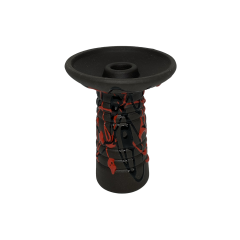 Глиняная чаша Gusto Bowls Alien Black Red (красно-чёрная поливка)