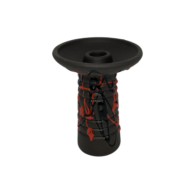 Глиняна чаша Gusto Bowls Alien Black Red (червоно-чорне поливання)