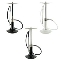 Кальян Oduman Cosmo Black Glass Silver Body (Металлик, полный комплект)