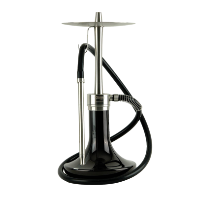 Кальян Oduman Infinity Black Glass Silver Body (Металлик, полный комплект)