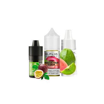 Набор для самозамеса Elfliq Kiwi Passion Fruit Guava (Киви Маракуйя Гуава, 50 мг, 30 мл)