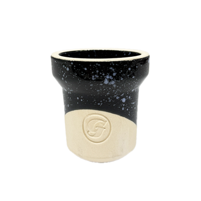 Глиняная чаша GrynBowls Accent White Blue Black (Бело-синий с чёрным)