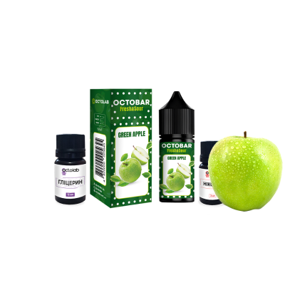 Набор для самозамеса Octobar Fresh & Sour HARD Green Apple (Зелёное Яблоко, 65 мг, 30 мл)