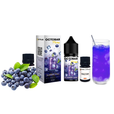 Набір для самозамішування Octobar Prime Blueberry Soda (Чорниця Сода, 50 мг, 30 мл)