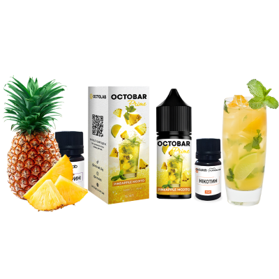 Набор для самозамеса Octobar Prime Pineapple Mojito (Ананасовый Мохито, 50 мг, 30 мл)